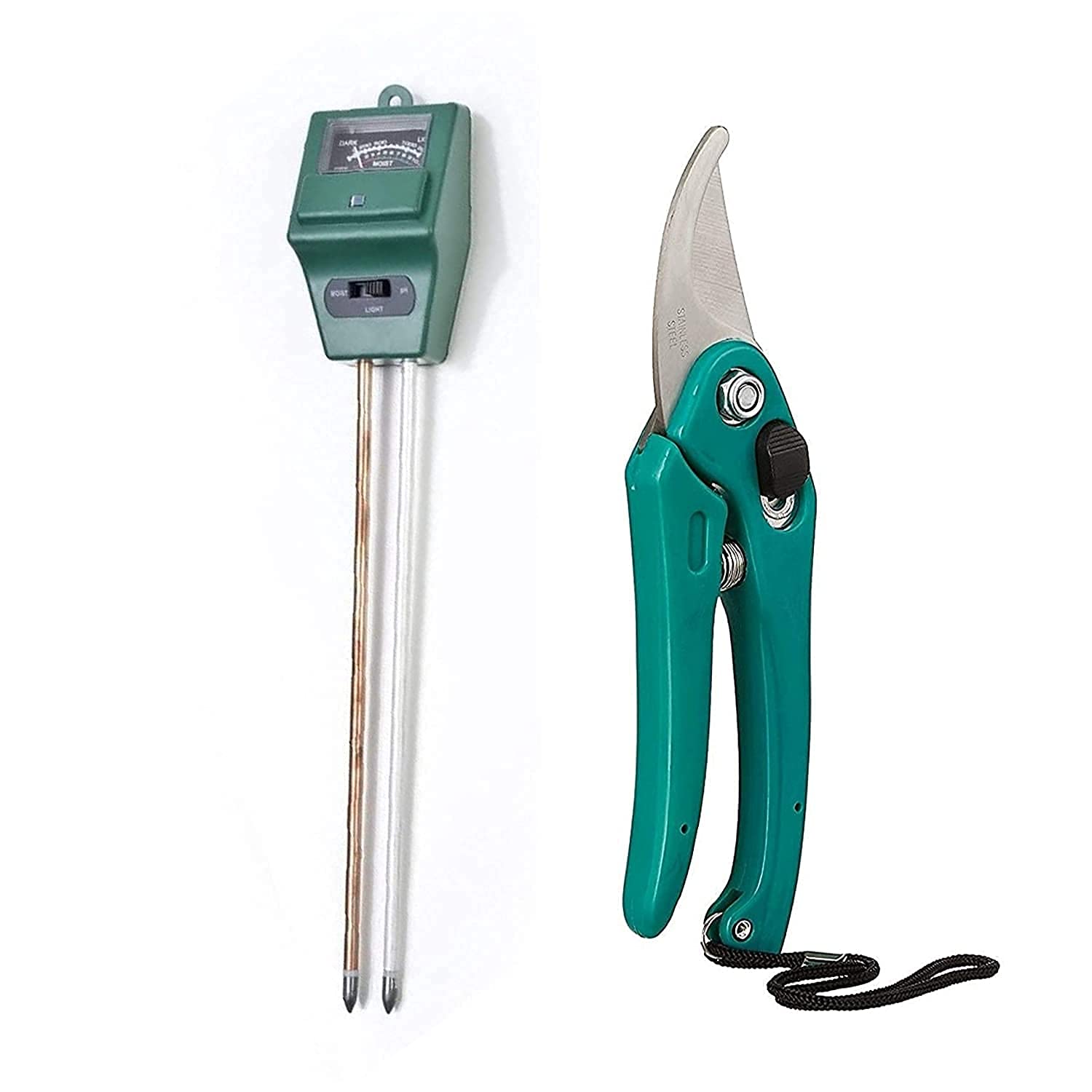 param creation soil tester solar ph light meter 3 in1 with garden scissor agriculture meter acidity testing instrument for both indoor and outdoors (no battery required)