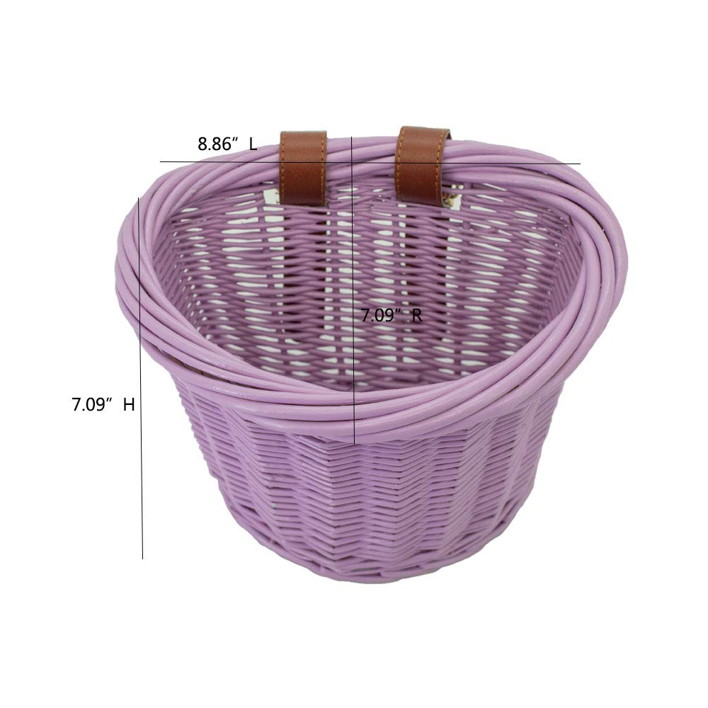 Wicker Bike Basket - Kids Bicycle Accessory -3