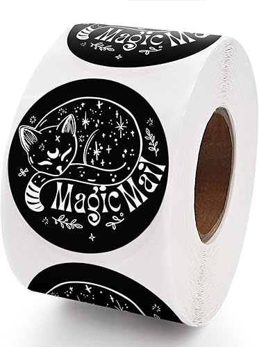 Calyders 500 calcomanías mágicas de agradecimiento para correo, divertidas calcomanías para sobres de pequeñas empresas, para bolsas de paquetes de