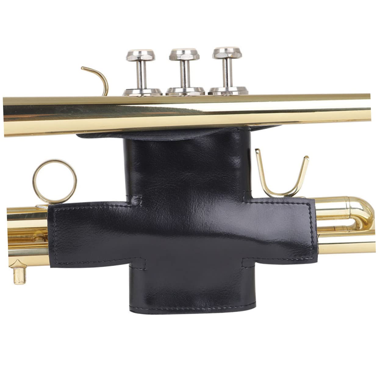 TOYANDONA Estuche Protector para Trompeta de Cuero Negro Protección Anticorrosiva y Diseño Fácil de Usar para Válvulas de Trompeta en Instrumentos de Viento