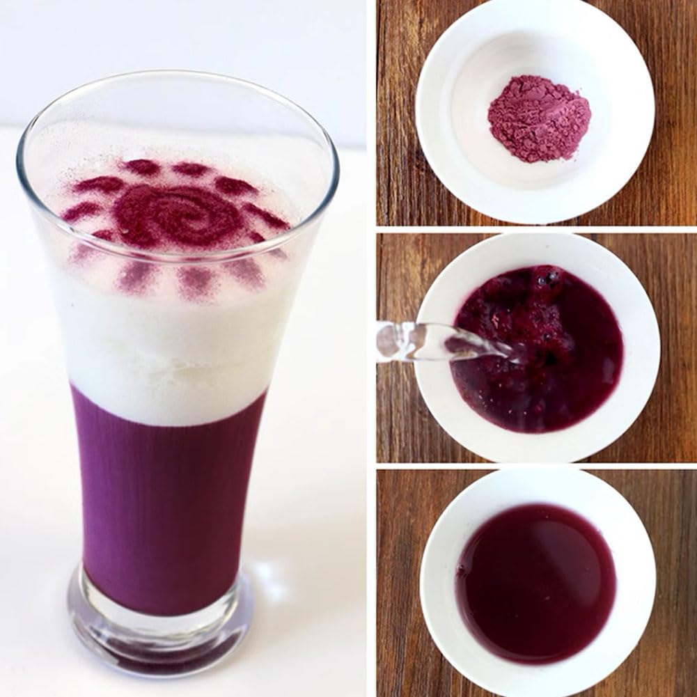 Plant Gift 100% Freeze-Dried Acai Powder 100/3.52oz, 100G Pure de pulpe de baies d'açai pure, idéale pour les bols de baies d'açai, les yaourts, les smoothies, etc.,