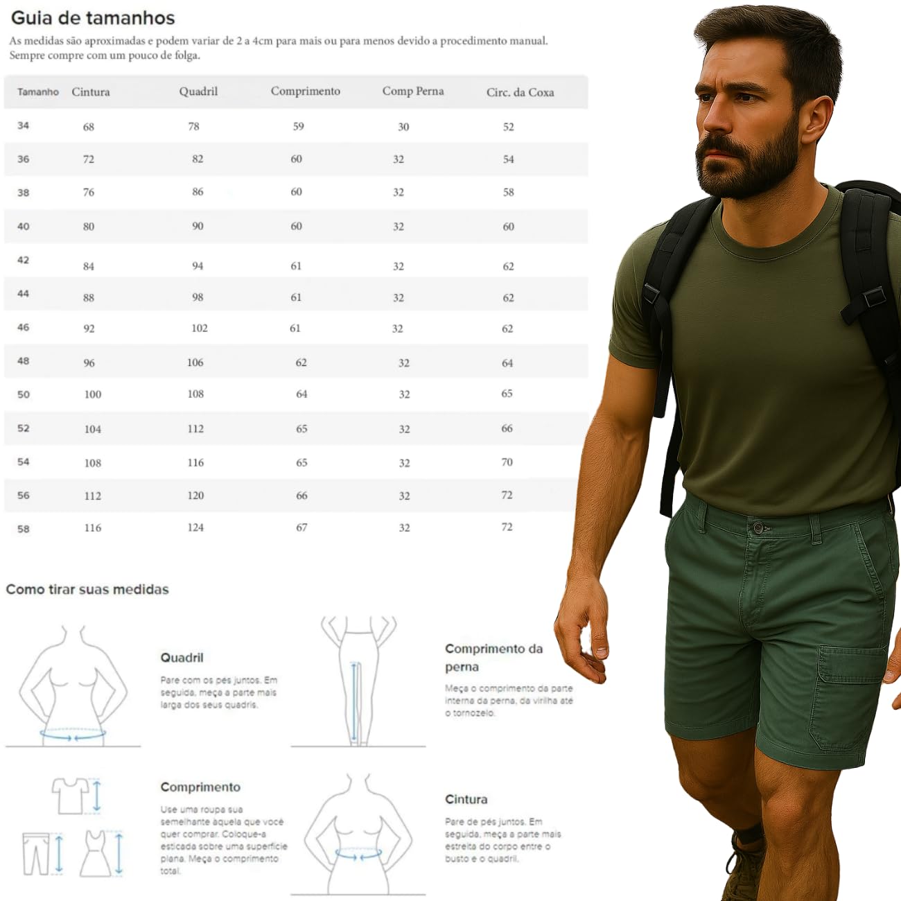 Bermuda Tática Safo Militar, Poly RipStop, UV50+, 6 Bolsos, Secagem Rápida, para Trekking e Atividades Outdoor em promoção! Veja a oferta e mais achadinhos de Shorts & Bermudas 4 Hoje é o melhor dia para comprar Bermuda Tática Safo Militar, Poly RipStop, UV50+, 6 Bolsos, Secagem Rápida, para Trekking e Atividades Outdoor com aquele preço maroto! Promoção! Aproveite a oferta! 4