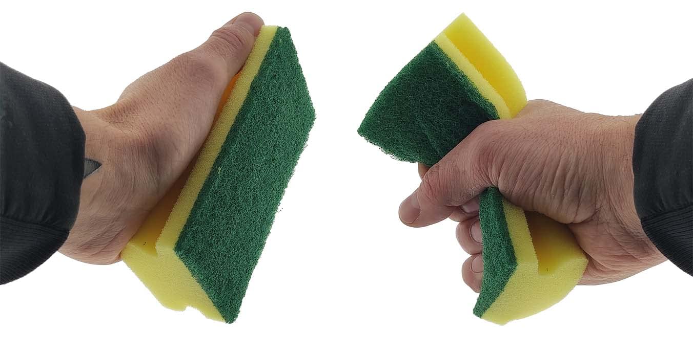Estropajo XXL - Esponja de cocina (130 x 70 x 45 mm), color amarillo