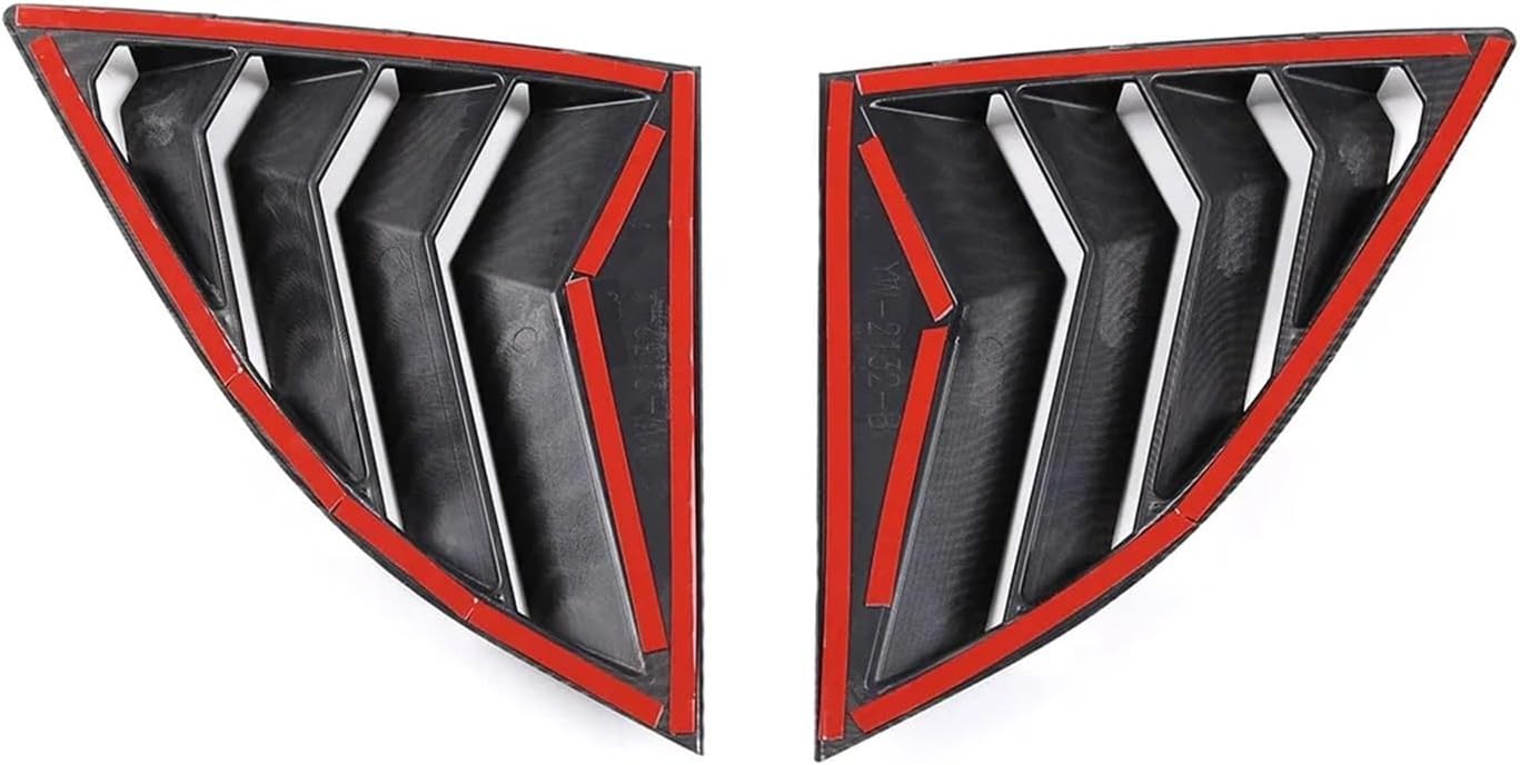 for Toyota Supra A90 A91 2019-2025 Pair Car Rear Louver Window Side Shutter Cover Trim Sticker Vent Scoop ABS Carbon Accessories(Gloss Black)