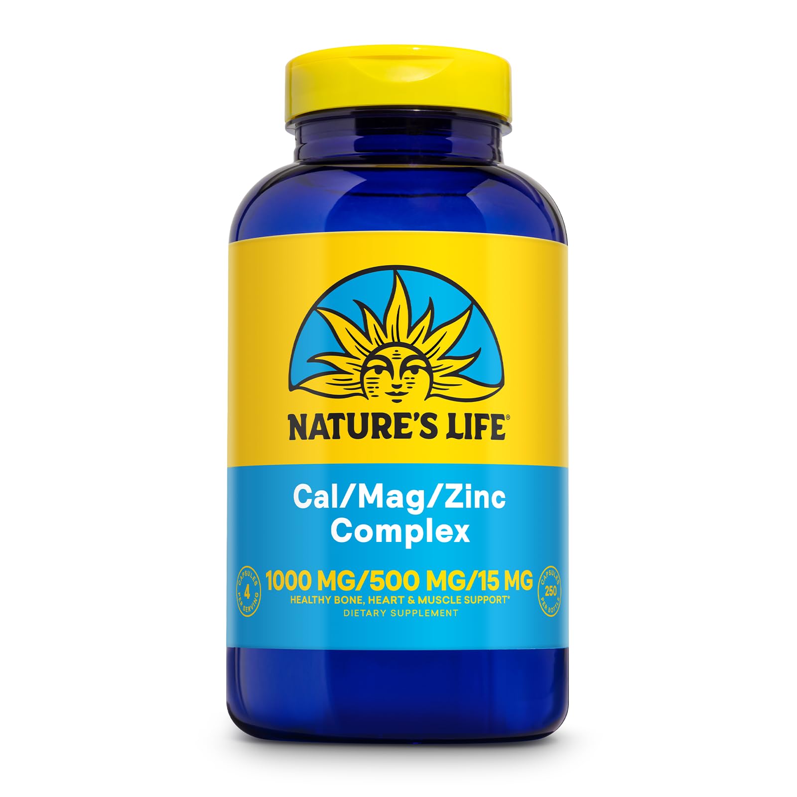 Nature's Life Cal Mag Zinc Complex for Women & Men, 250 Count