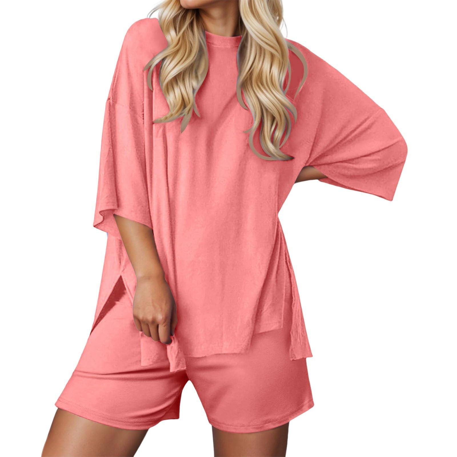 Ensemble short femme chic tenue ete confortable lavable en machine - 7