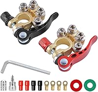 Moly Magnolia 4-Way Quick Release Car Battery Terminal Connectors, 2PCS for SAE/JIS Type A Posts - Cars, Trucks, Vans, RVs