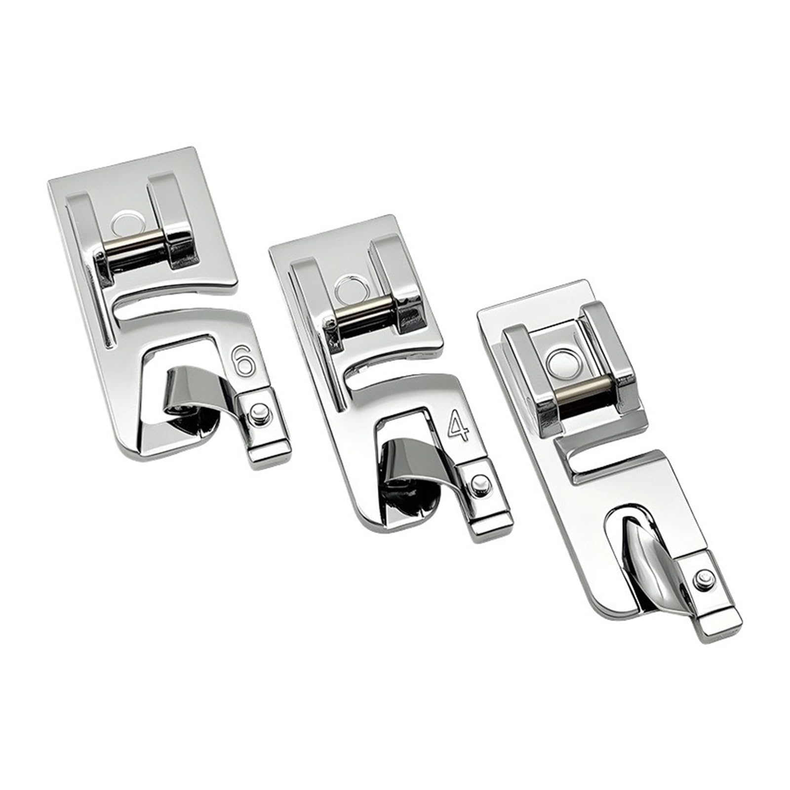 1/3pcs 3mm 4mm 6mm Narrow Rolled Hem Presser Foot Household For Sewing Machine Accessories Hemming Feet Tools(3MM 4MM 6MM)