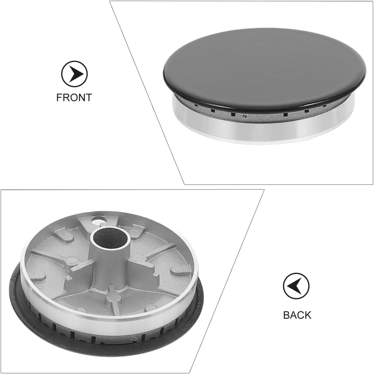 Housoutil Gas Stove Burners Caps, Stove knob Cooker Hat Set, Flame Cap Cover Replacement Stove Burners Head for Kitchen Fit to Most Metal Stove Burner Cover