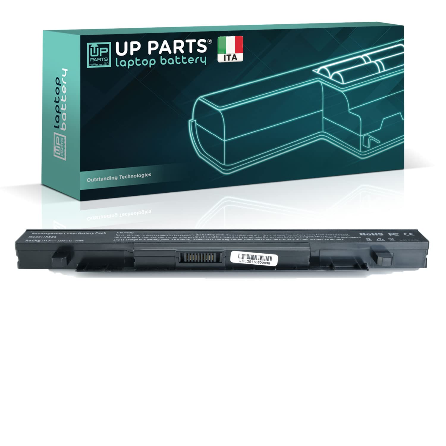 Batteria per Asus A41-X550A A41-X550 F550 F450 X550 R510C R510J A550 K550 P550 X550C X550DP X550E X450L X550J R510J Versione Top con alte prestazioni (2600mah 38.5Wh)