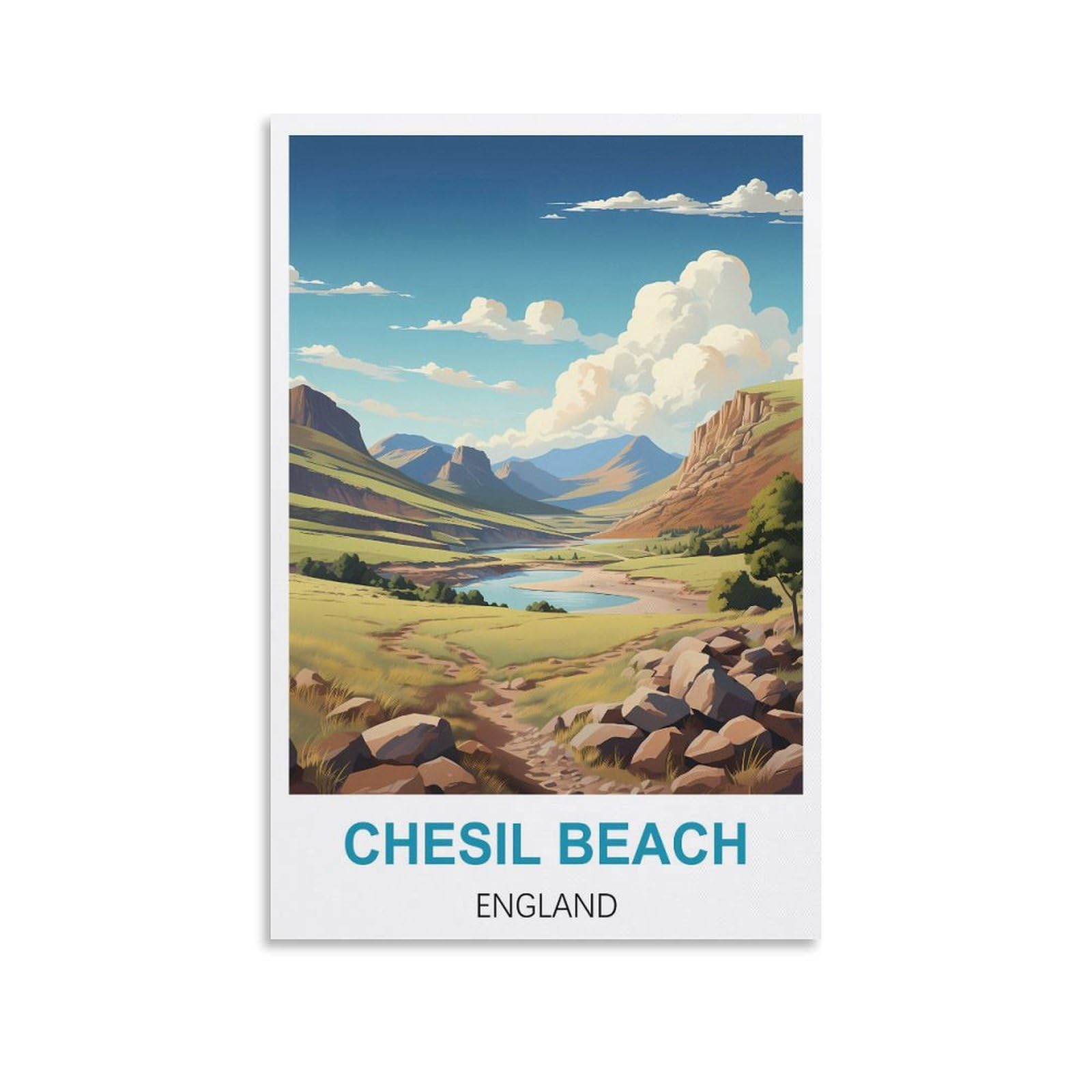 Vintage Tin Signs Chesil Beach England Ideal for Pub shed Bar Office Man Cave Home Bedroom Dining Room Kitchen Gift 15x30cm