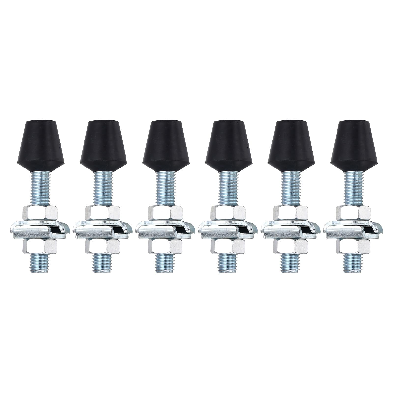 QUARKZMAN 6 Pezzi Morsetti A Leva Con Testa In Gomma, Assortimento Viti M12x90mm In Acciaio Al Carbonio Per Scatole, Armadi, Porte Con 12 Pezzi Viti E Rondelle
