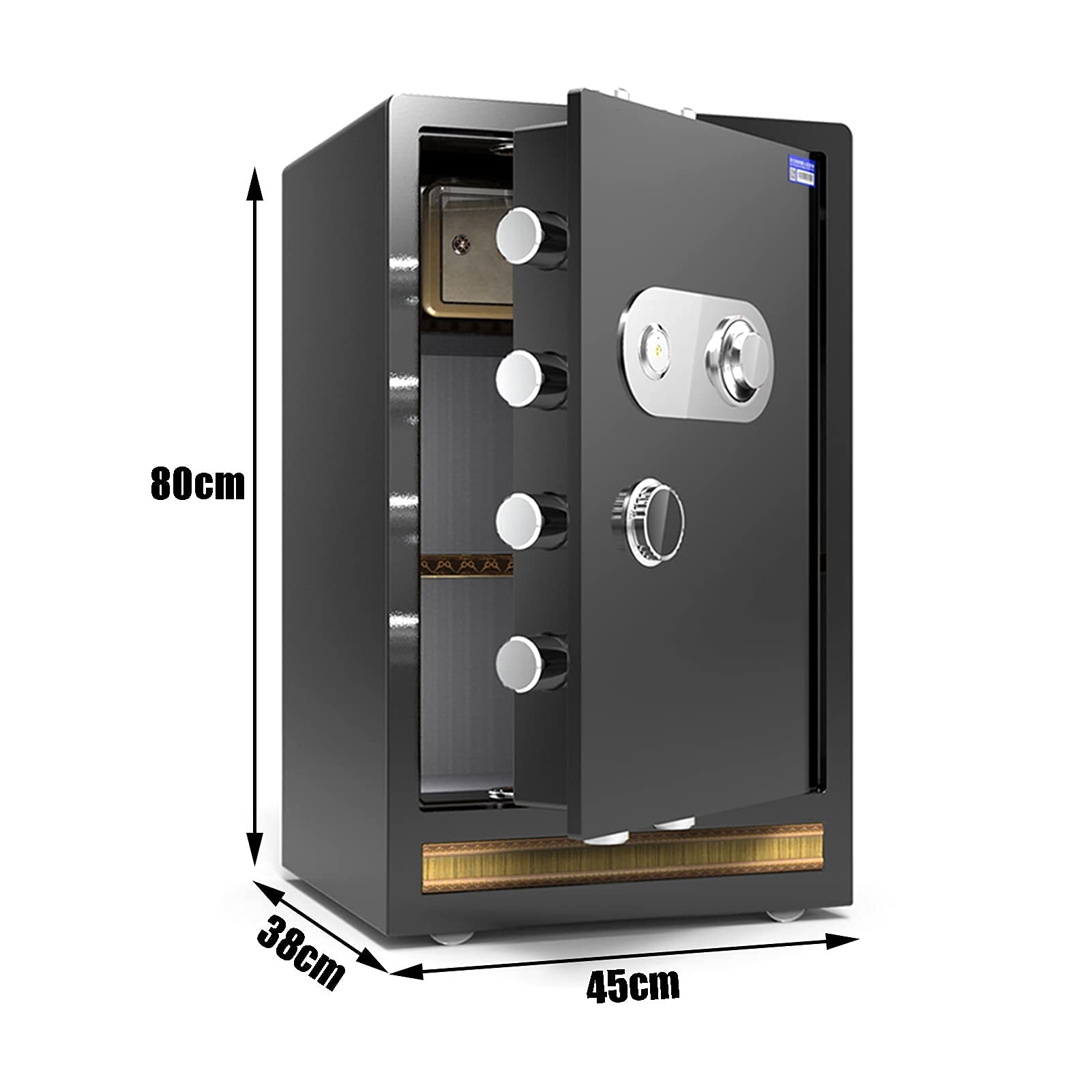 Cassaforte ignifuga e antifurto, armadio di sicurezza di grande capacità, altezza 60 cm/70 cm/80 cm, adatto per autobus domestici