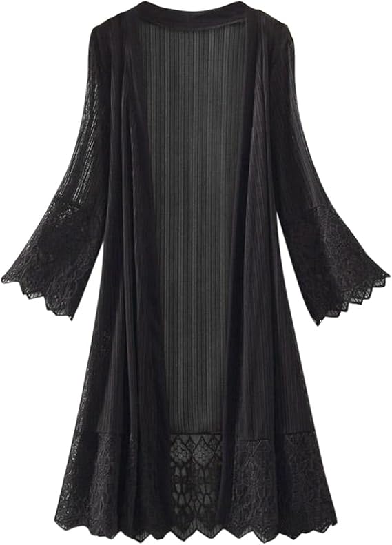Lace Cardigan Outerwear Blouse Tops 