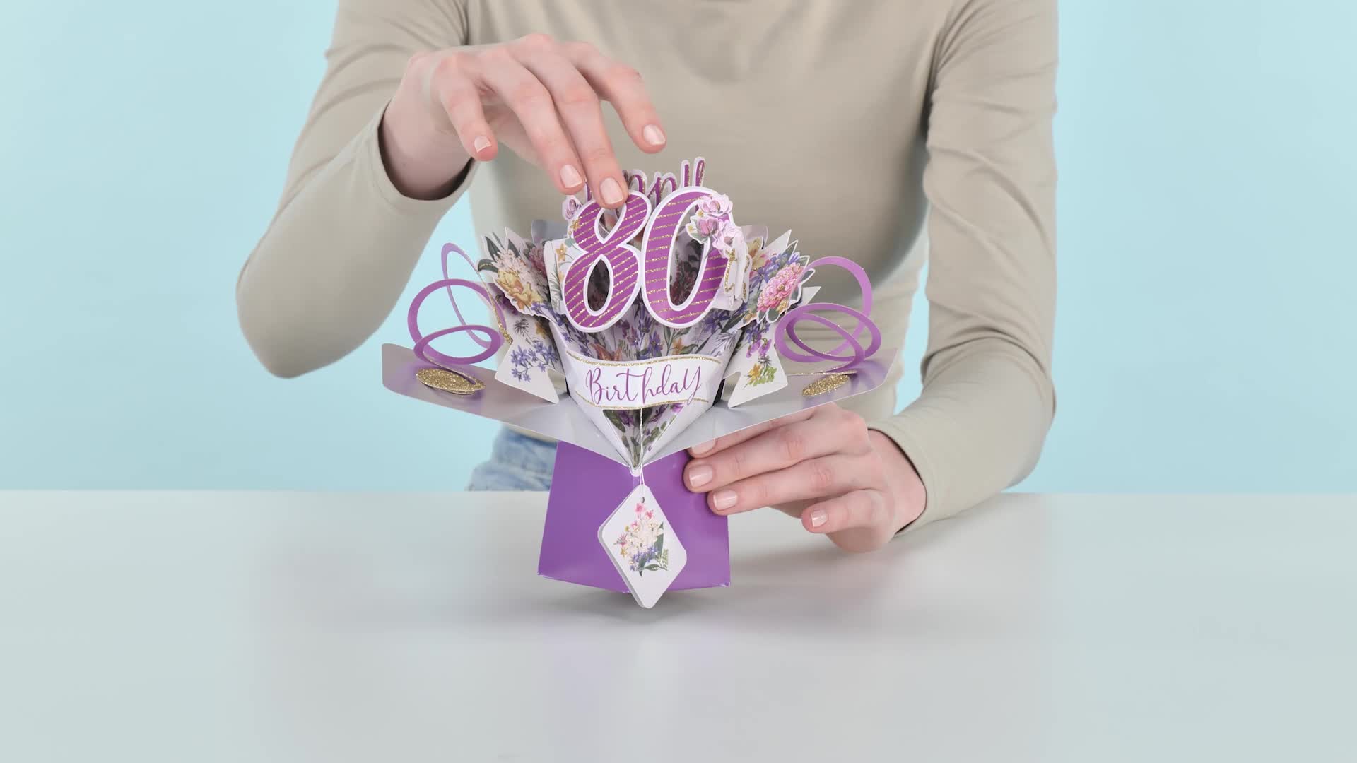 Carte Voeux Roses à Main 3D Pop Up Carte Carte Pour La Saint-Valentin