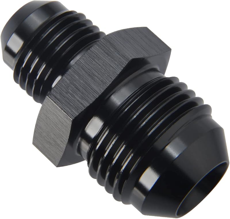 Adaptador Redutor Flare 6AN Macho para 4AN Macho Podavelle em Alumínio Preto – 1 unidade