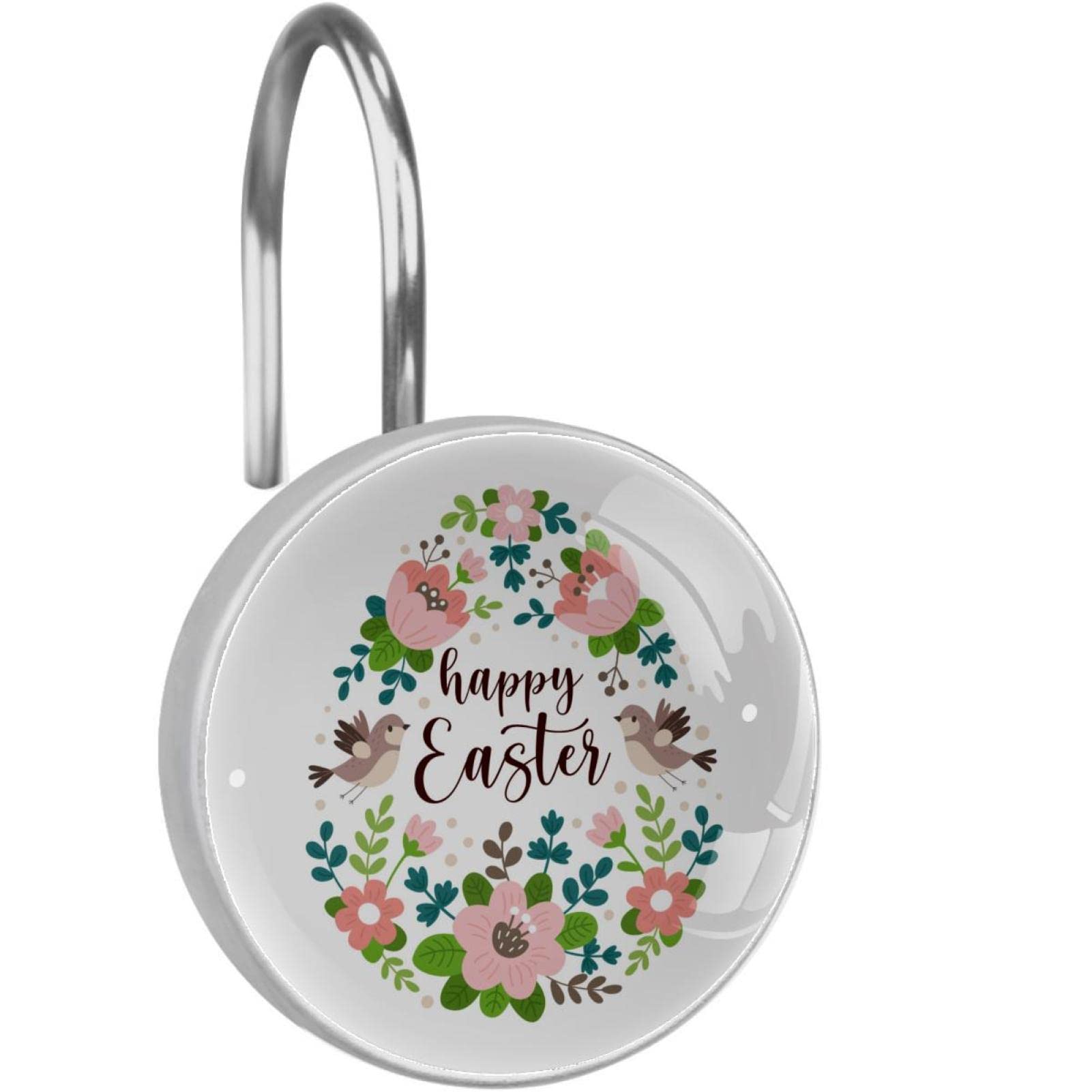 Crochets de rideau de douche Happy Easter : dites adieu aux taches de rouille dans le salon