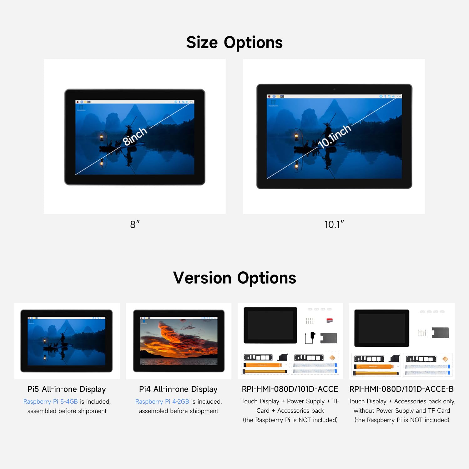 Waveshare Industrial HMI All-in-one Touch Display, Compatible with Raspberry Pi, 10.1inch Screen Monitor, Dual 4K HDMI Output, 10-Point Touch