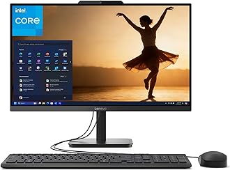 Lenovo 24 All-in-One Desktop Computer for Home Office, 32GB DDR4 RAM, 1TB PCIe SSD, Intel 4-Core Processor (Beat i3-1110G4), 23.8" FHD AIO, WiFi 6, Bluetooth, RJ-45, HDMI, Windows 11 Pro, AZ-XUT