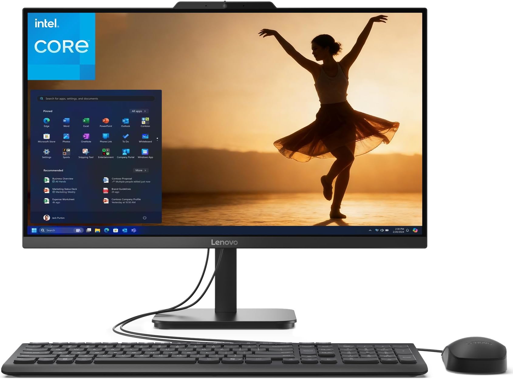 Lenovo 24 All-in-One Desktop Computer for Home Office, 32GB DDR4 RAM, 1TB PCIe SSD, Intel 4-Core Processor (Beat i3-1110G4), 23.8" FHD AIO, WiFi 6, Bluetooth, RJ-45, HDMI, Windows 11 Pro, AZ-XUT