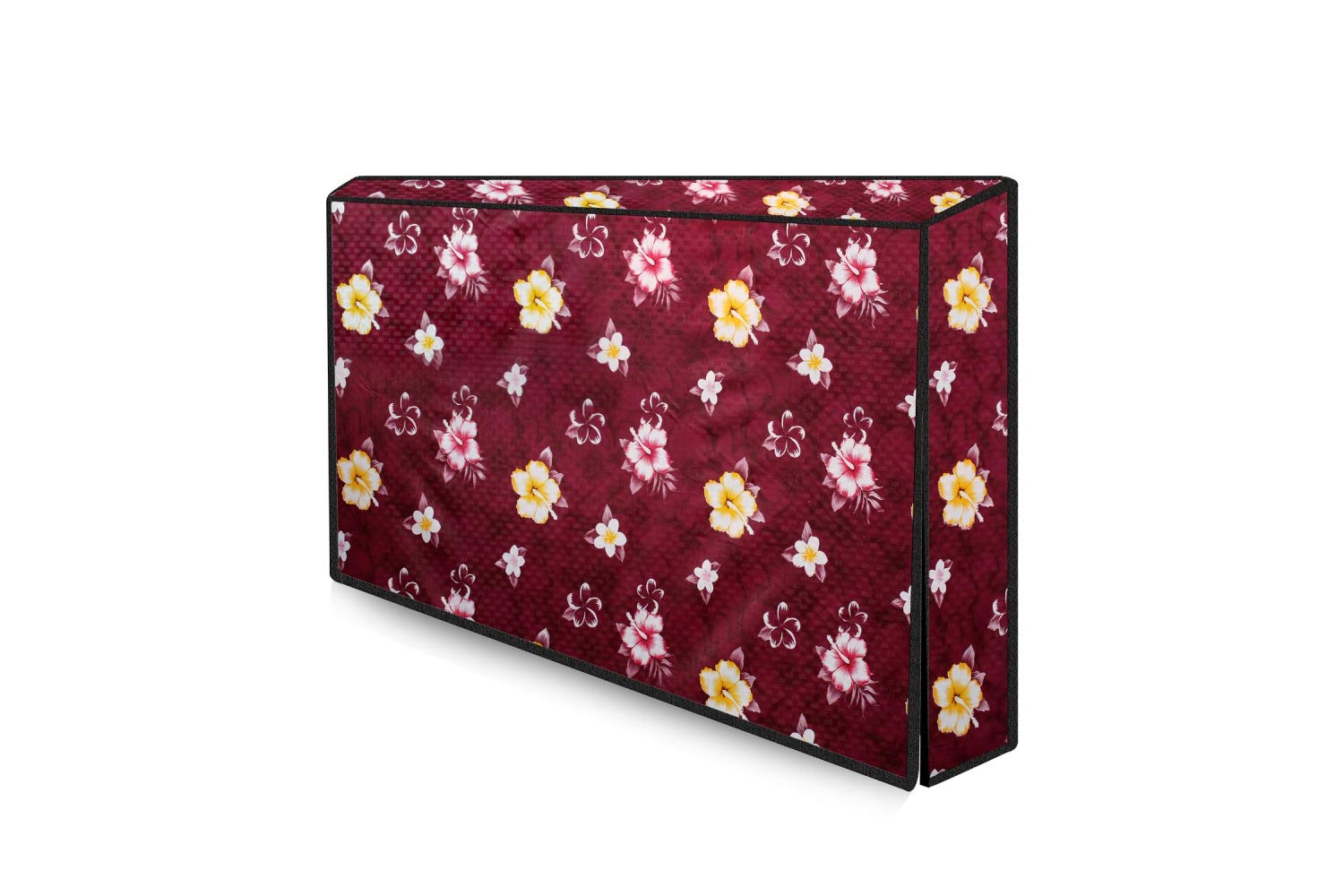 The Furnishing Tree Waterproof & Dustproof PVC LED/LCD/Monitor TV Cover Suitable for All Models of 32 Inch TV, Dimensions of The Cover WxHxD in Inches: (29x19x3), Floral Pattern Red