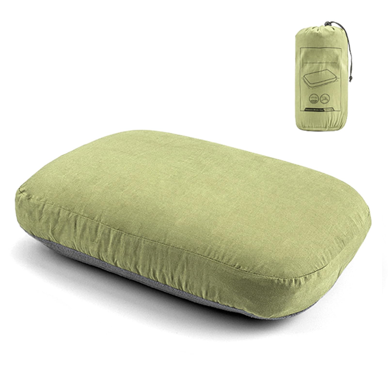 Mingzhe Almohada de Espuma Viscoelástica para el Cuello, Almohada Cervical Portátil para Viajes y Acampada, Cómoda de Soporte el Cuello NoonBreak (2 Piezas)