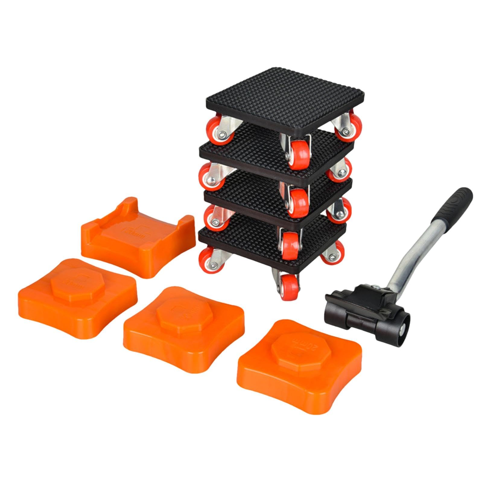 Carrello per mobili a 4 ruote con sollevamento girevole a 360°, carrello resistente per un facile trasporto, ideale per spostare oggetti pesanti, perfetto per trasloco e miglioramento della casa