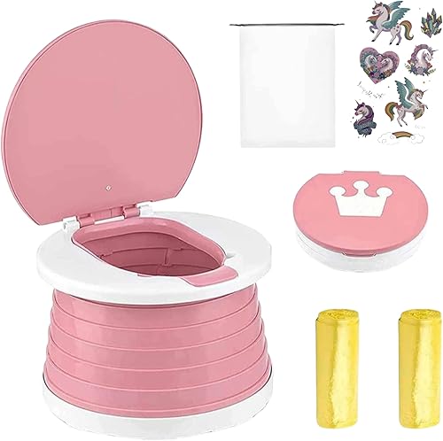 Asiento portátil para ir al baño para niños pequeños, plegable, ligera y compacta silla de inodoro de entrenamiento para niños, conveniente para ir