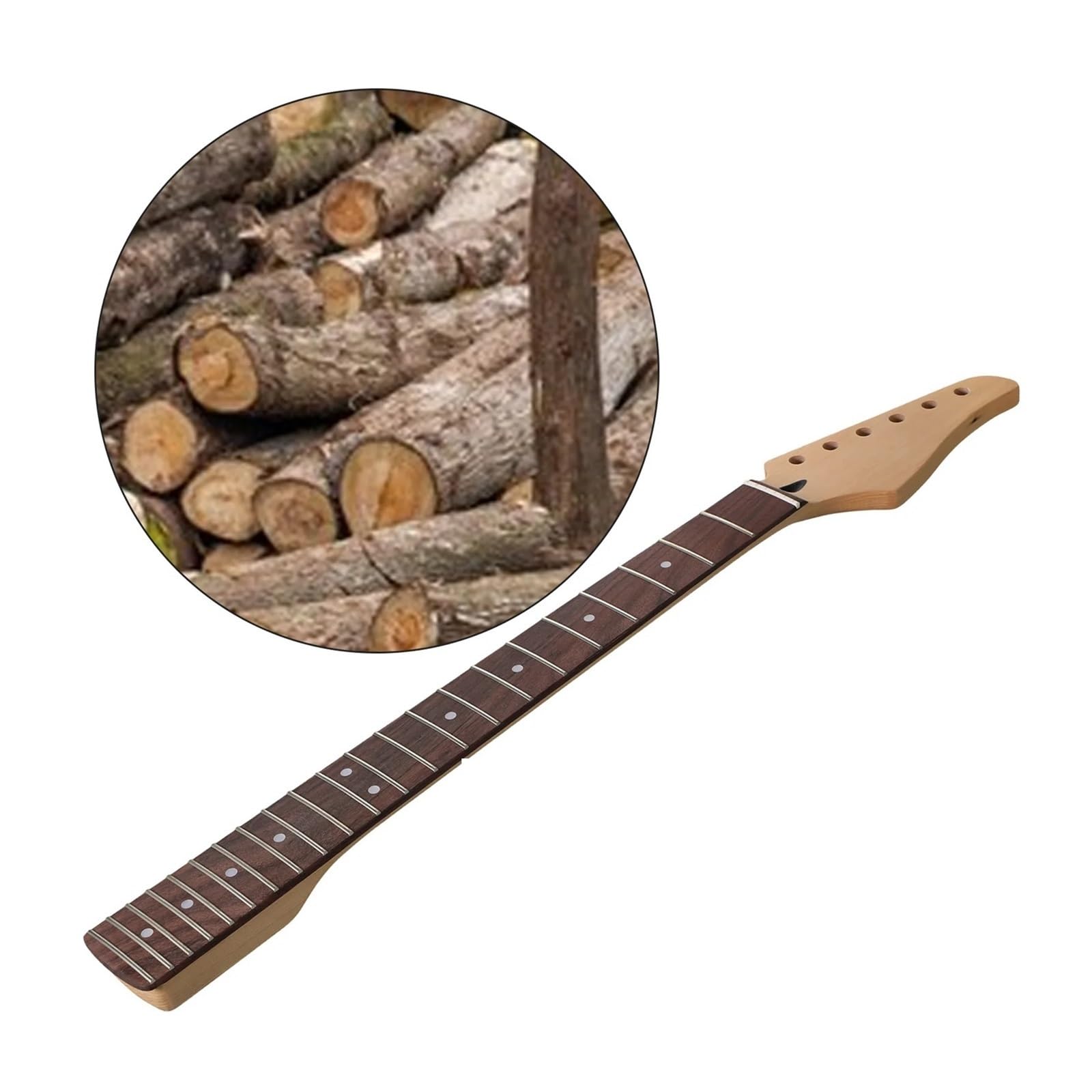 Manico Della Chitarra In Acero E Tastiera In Palissandro | Parte di ricambio elettrica a ventidue tasti