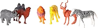 لعبة مجسمات حيوانات الغابة بمقاس متوسط مكون من 6 قطع
