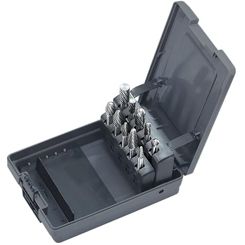 Miniatura 4 de Juego de rebabas de carburo con vástago de 1/4 de pulgada, herramientas eléctricas sólidas de carburo de tungsteno, brocas rotativas para amoladora