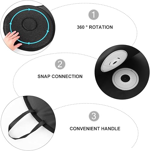 Miniatura 7 de VICASKY 360 cojines giratorios de automóvil, cojines redondos para asiento de automóvil, almohada de dona, cojín de conductor, cojín giratorio para