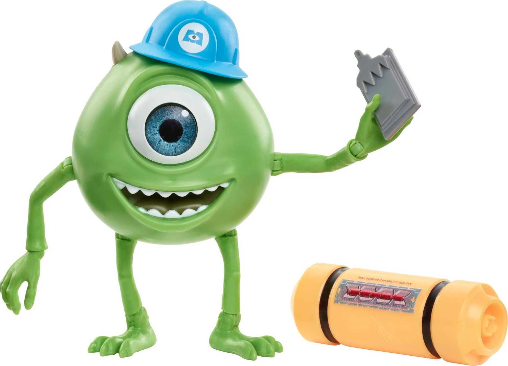 Pixar Interactables Mike Wazowski Talking Action Figure, 4-in / 10.2-cm Tall Posable Movie Character Toy, Interacts with Other Figures