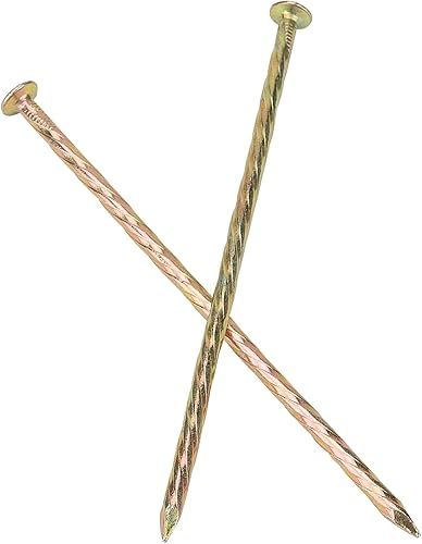 Miniatura 6 de SOUJAP Paquete de 200 picos galvanizados de metal de 6 pulgadas, picos de borde de paisaje en espiral para barrera de malezas, madera