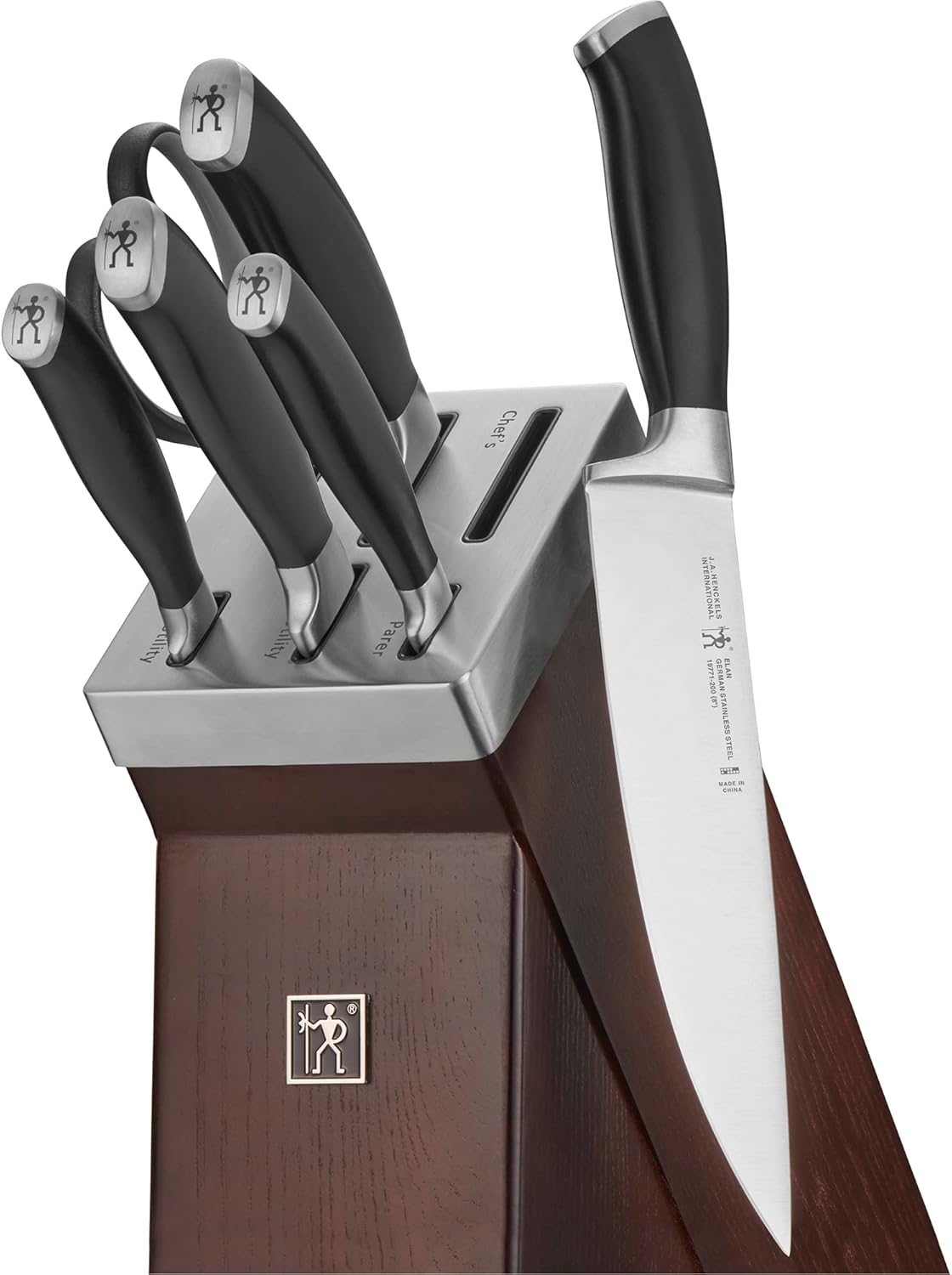 HENCKELS Elan Knife Block Set, 7-pc, Matte Black - Thumbnail 2