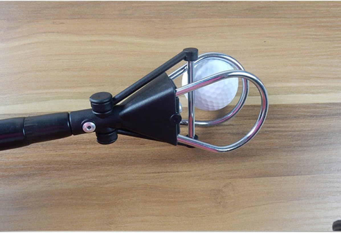 BESTYASH Five-Section Retractable Golf Ball Retriever Scoop with Strong Grabber for Ponds and Fences