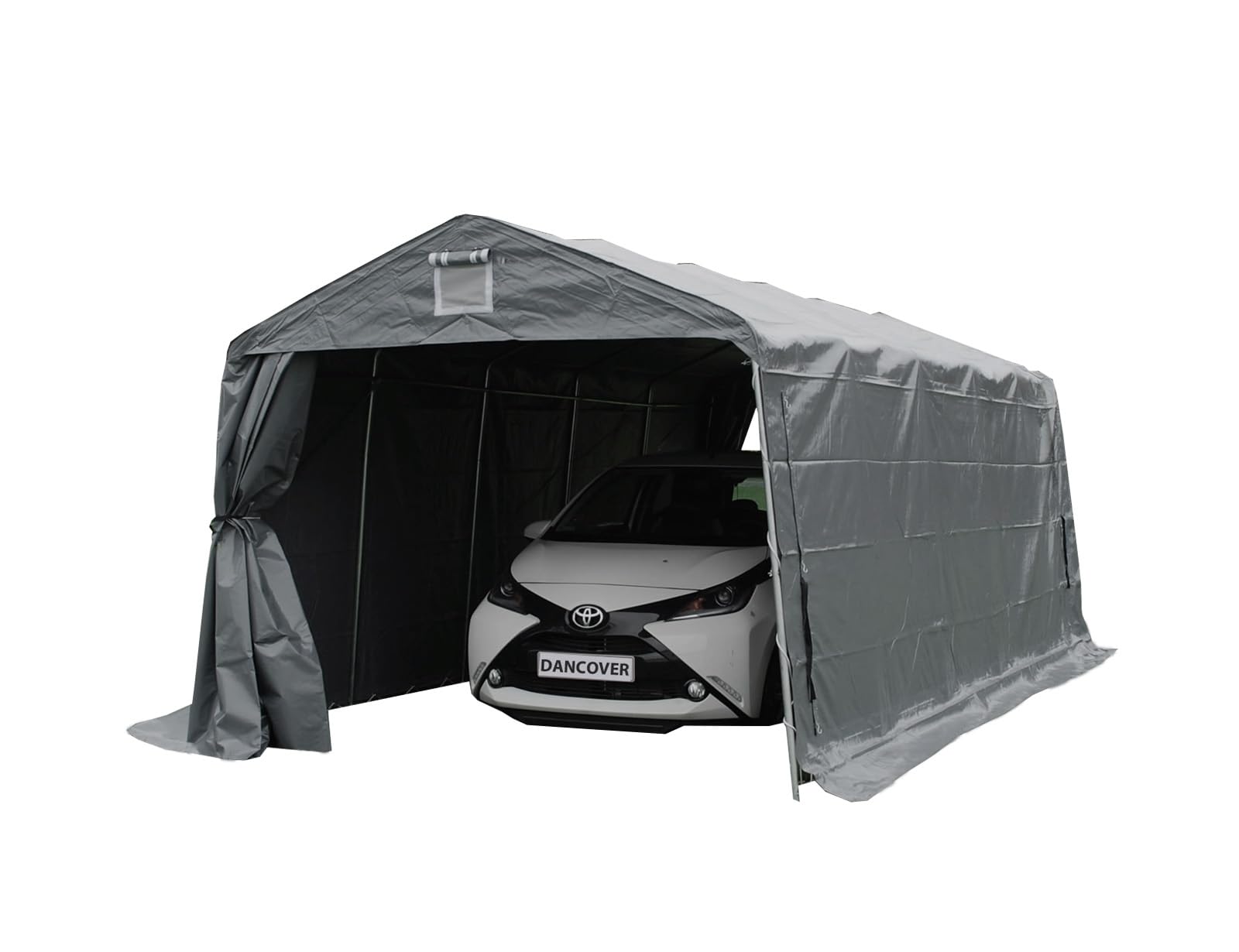 Dancover PRO Garage Tent assembled with a car inside