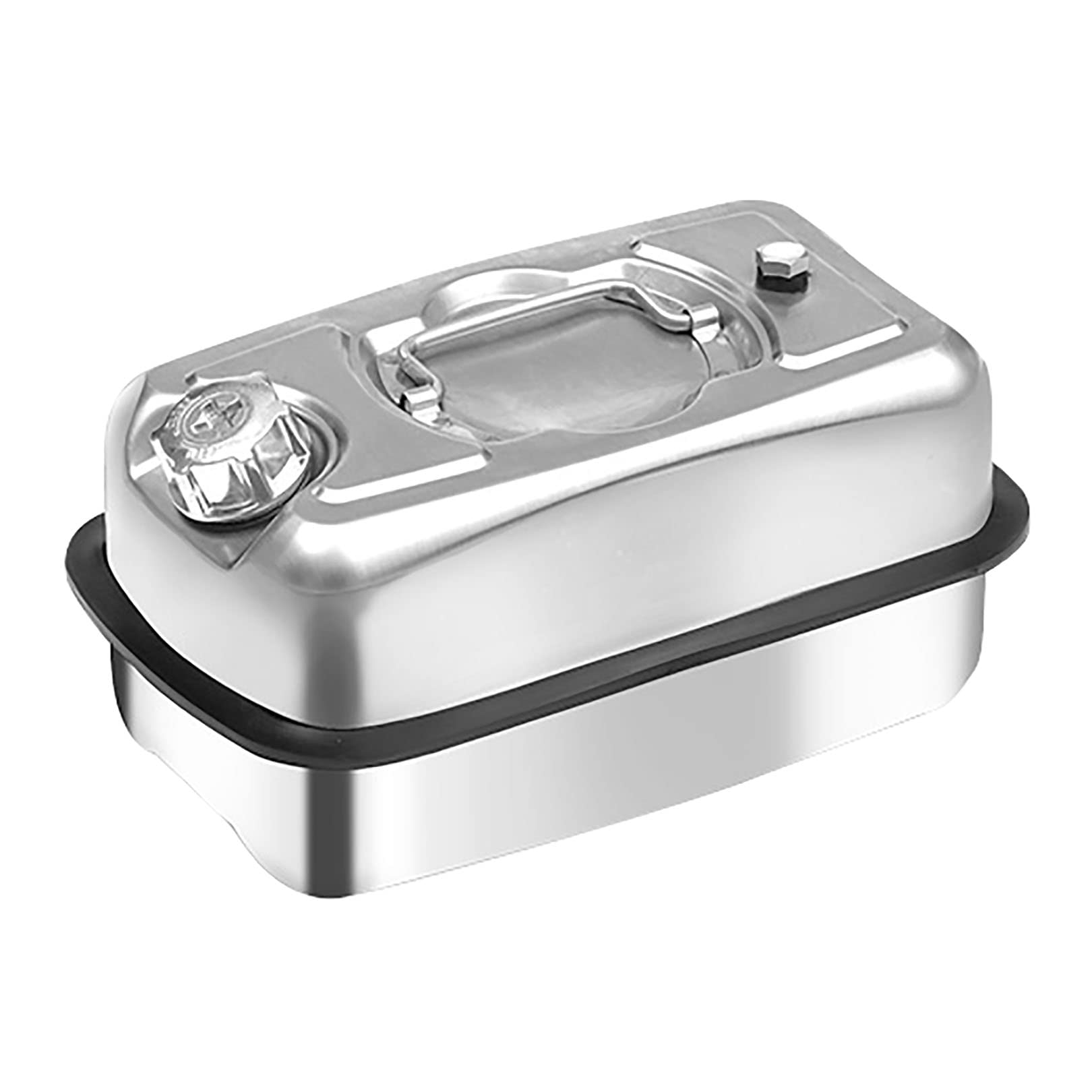 Bidon en Acier Inoxydable 304 pour Essence et capacité 3L,5L, épaisseur du Corps 0,8 mm, Argent,5L