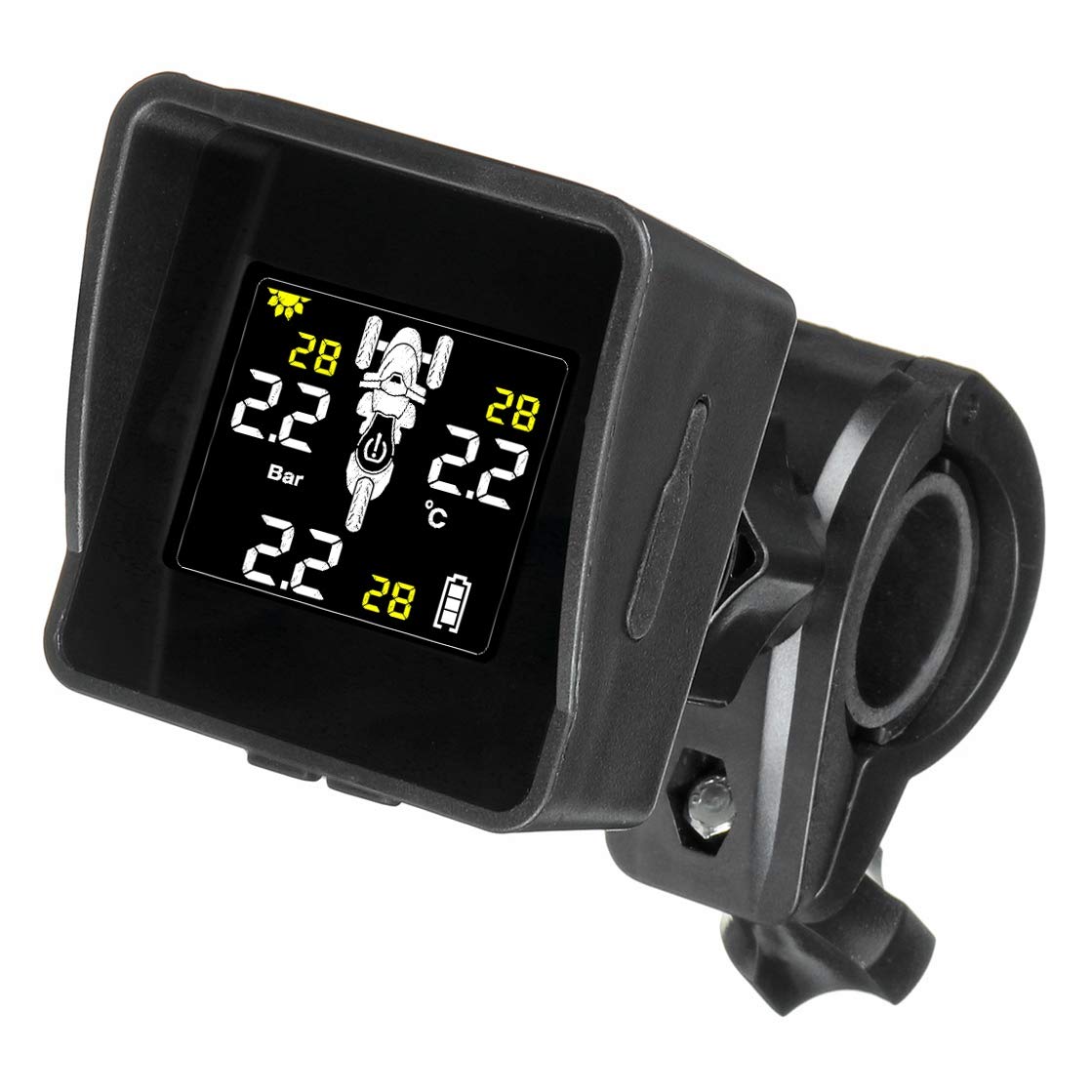 Sistema di Monitoraggio della Pressione dei Pneumatici Solare Monitor di Pressione dei Pneumatici TPMS per Display LCD 3 Sensori Esterni