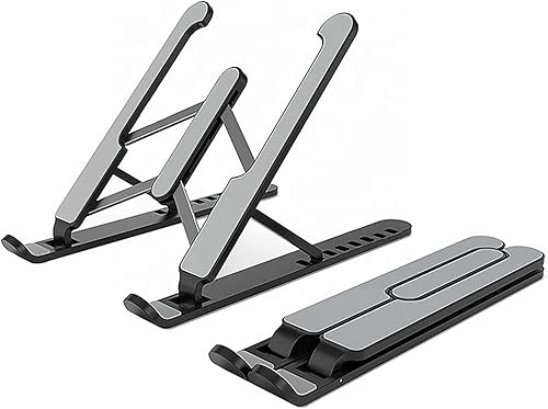 Harita Soporte plegable para laptop, soporte elevador para computadora, soporte portátil de altura ajustable, compatible con portátiles y tabletas