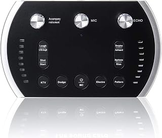 LLLY Sound Card USB Audio Interface External Internet Live Streaming Musik Live Applicable or Recording Microphone Guitar Rnchor