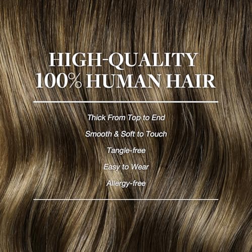 Image of GOO GOO Clip in Hair Extensions Real Human Hair Balayage Remy Extensions