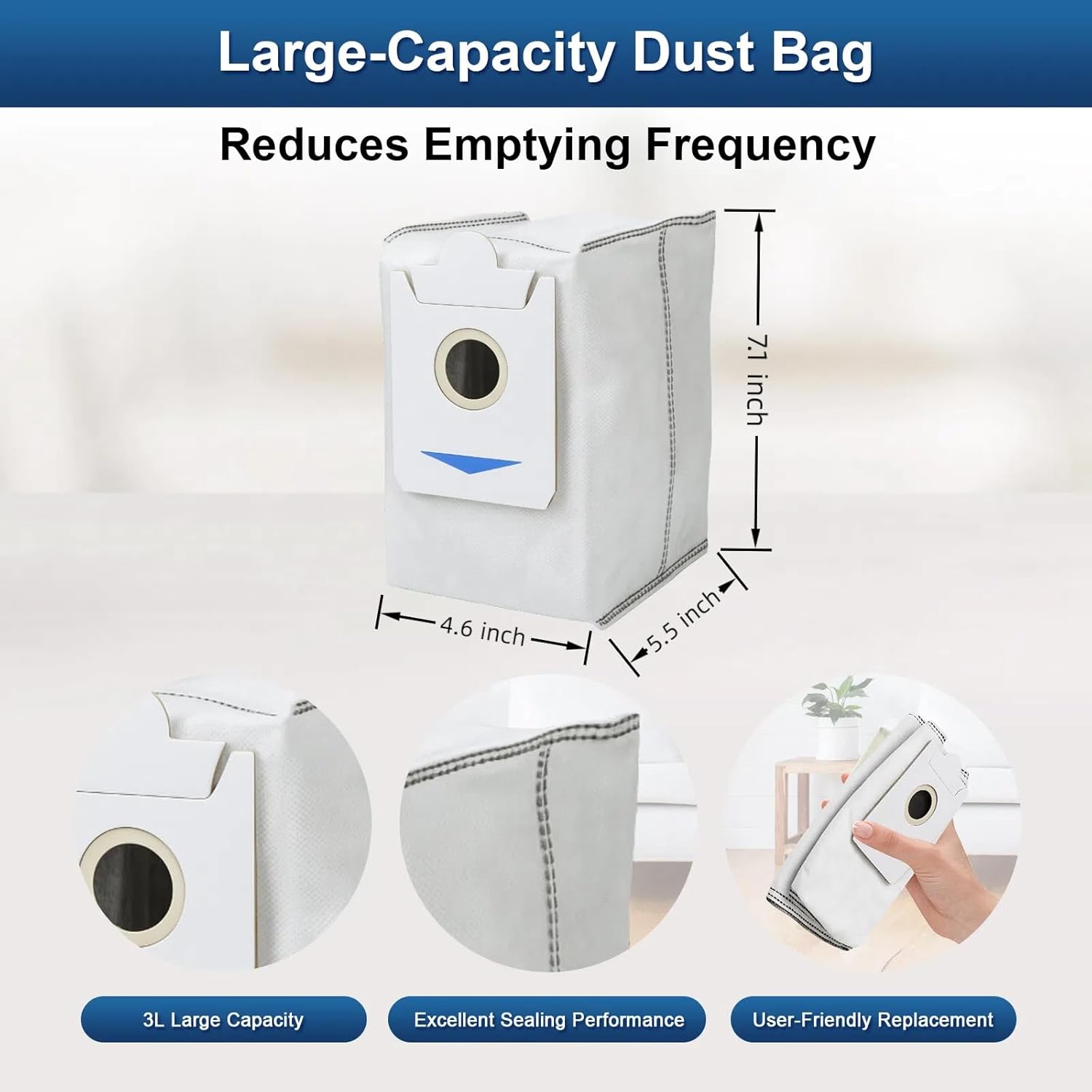 22 Pack Accessories Kit Only for ECOVACS DEEBOT T30S Series (T30S Pro/AI/CARE/AI Care) Robot Vacuum Replacement Parts, 6 Side Brushes, 4 Mop Pads, 6 Dust Bags, 1 Main Brush, 4 Filters, 1 Tool brush