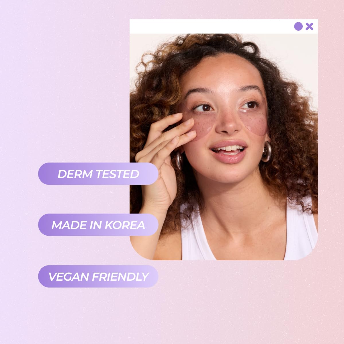 De-Puff Almohadillas de hidrogel para ojos, con lavanda y colágeno vegano (paquete de 3) 7