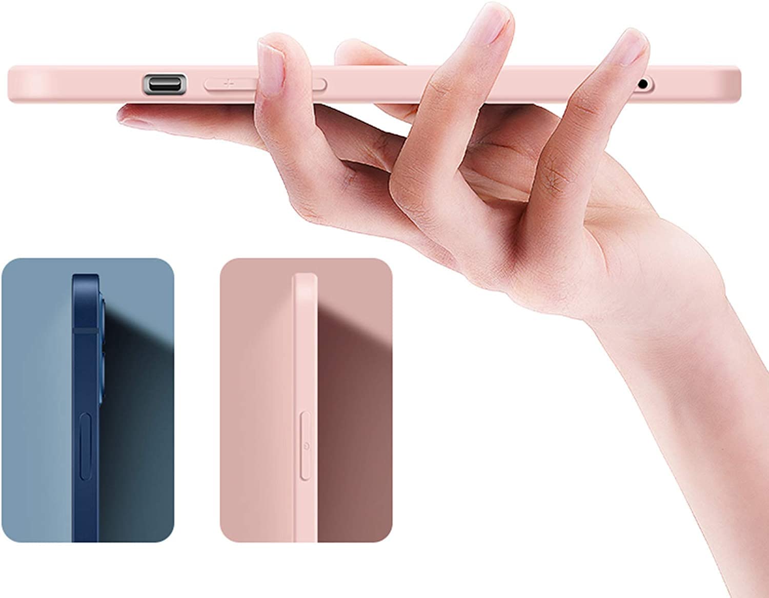 SmoBea Custodia IPhone 12 Pro Max Con Retro In Vetro Temperato – Sottile, Antiurto, Ricarica Wireless - 6