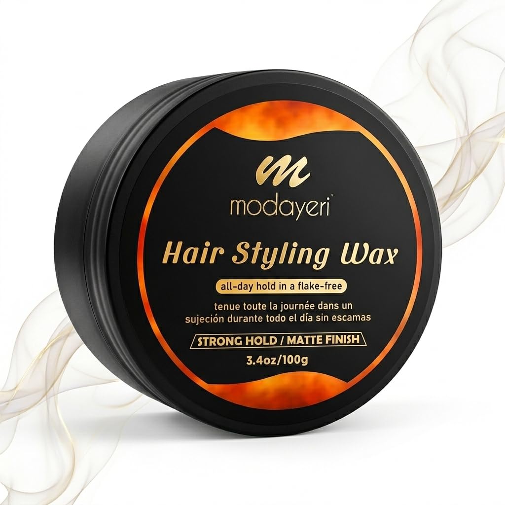 Hair Wax - Strong Hold Styling Pomade for Men and Women, Nourishing And Protecting, Matte Finish Molding 3.4 Oz