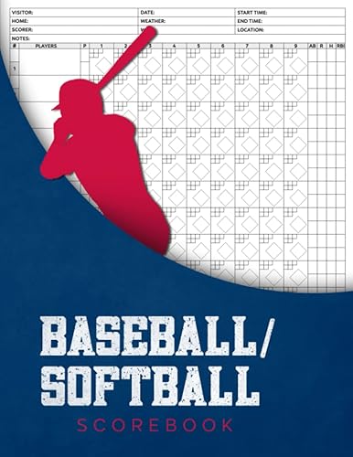Baseball/Softball Scorebook: Baseball/Softball Score Keeping Book | Baseball Scorebook | Softball Scorekeeper Boook | Baseball Stat Book | Large Print - (8.5" x 11" Inches)