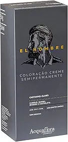 Castanho Claro Kit Coloração Creme Semipermanente El Hombre Acquaflora