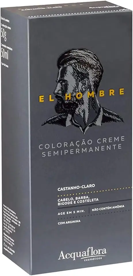Acquaflora Castanho Claro Kit Coloração Creme Semipermanente El Hombre