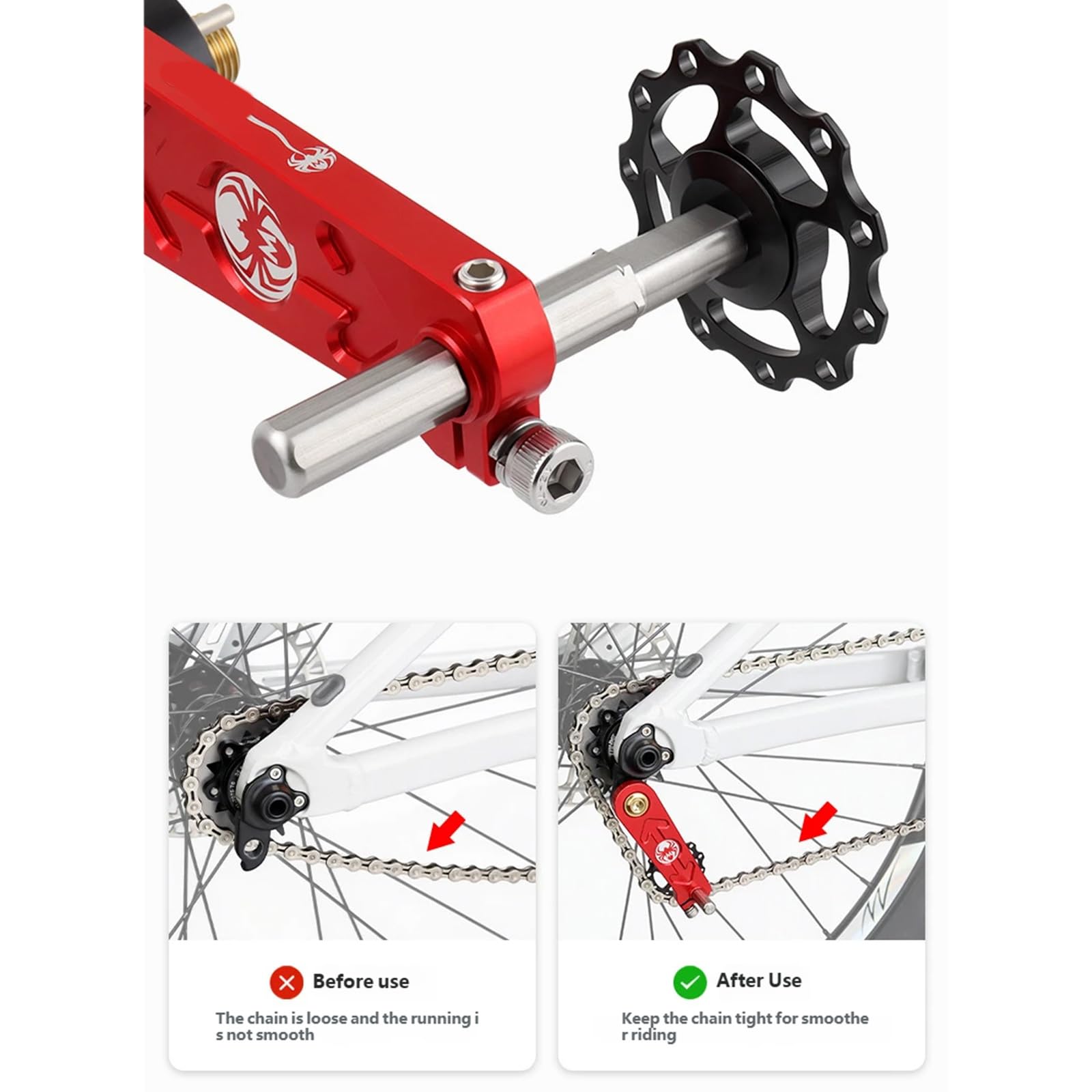 Fahrräder Kettenführung Rennrad Verstellbares Kettenblatt Kettenstabilisatoren Haltbarkeit Aluminiumlegierungen Fahrradkettenführung Straßenfahrräder